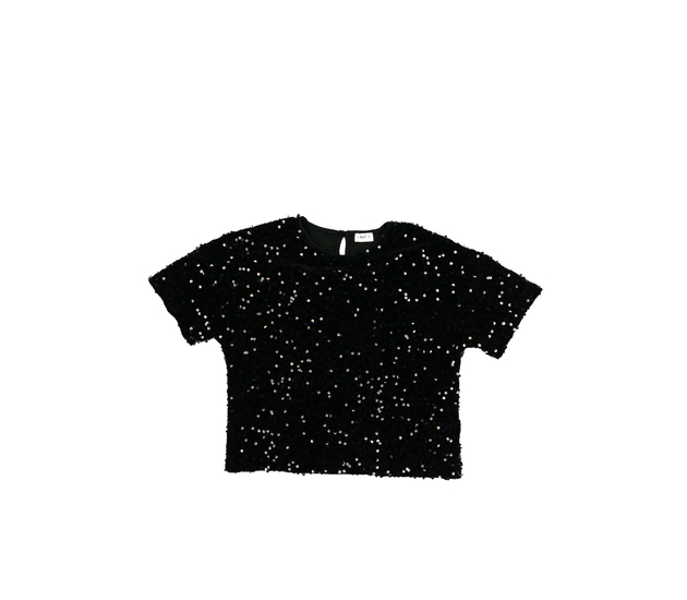 Černý flitrovaný crop top F&F