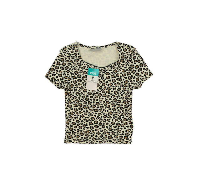 Nový světlý vzorovaný crop top 