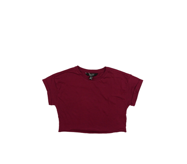 Tmavý bordo crop top New Look 