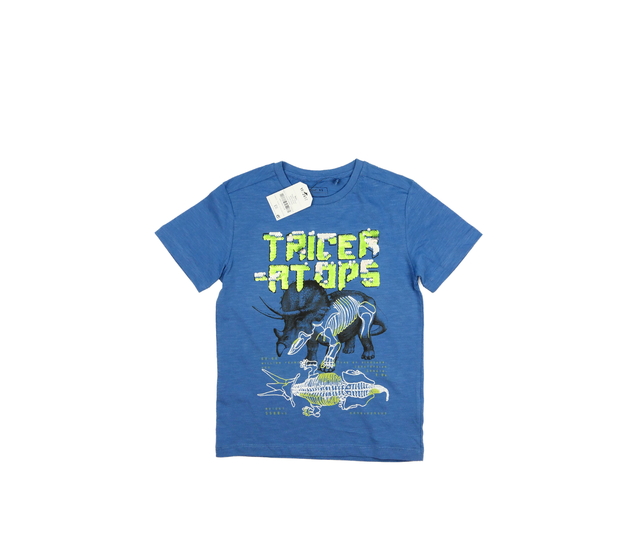 Nové modré melírované dinosauří triko Next