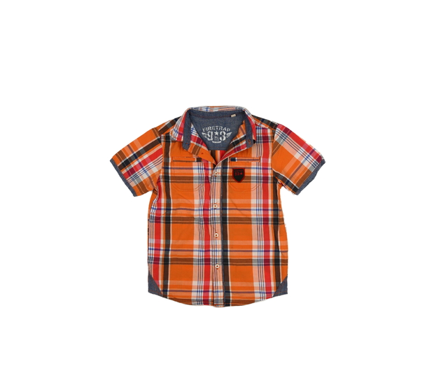 Oranžová pruhovaná košile s límečkem Firetrap 