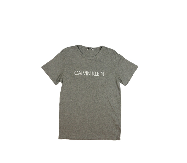 Šedé melírované triko Calvin Klein 