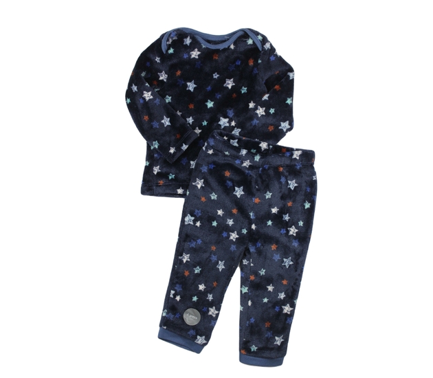 Modré teplé pyžamo s hvězdami Nutmeg