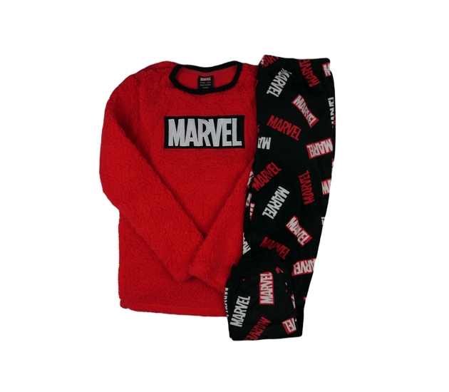 Červenočerné teplé pyžamo Marvel Primark