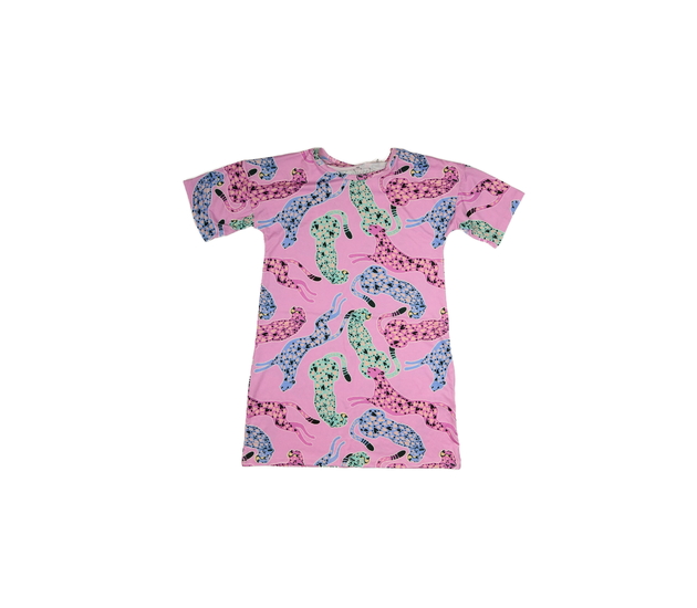 Nová růžová noční košilka se zvířátky 