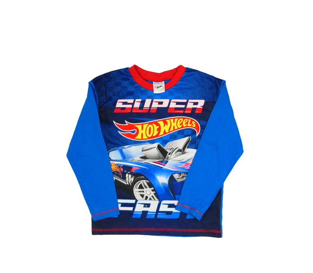 Modré pyžamové triko Hot Wheels 