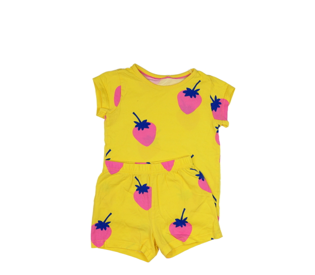Žluté pyžamo s jahodami George
