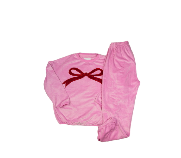 Růžové hebké teplé pyžamo Next