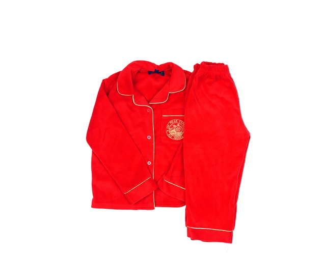 Červené hebké pyžamo Polární Expres