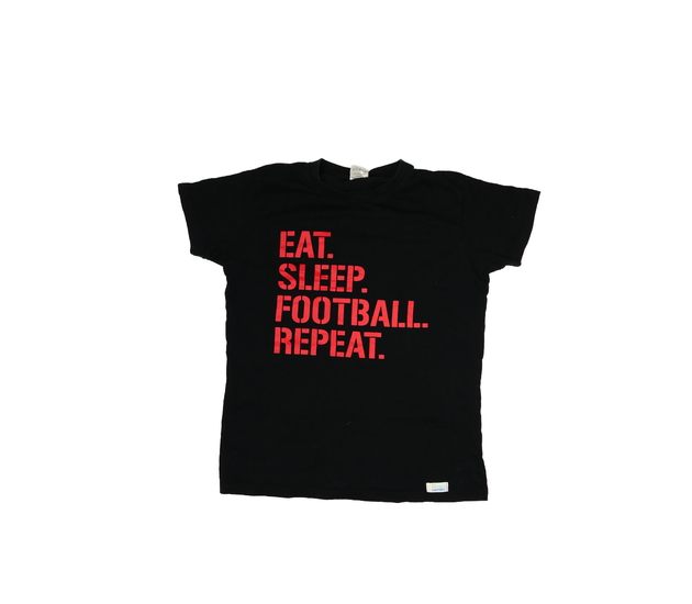 Černé pyžamové triko s nápisem 