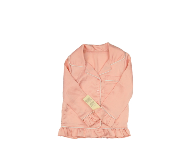 Nový saténový růžový pyžamový vršek