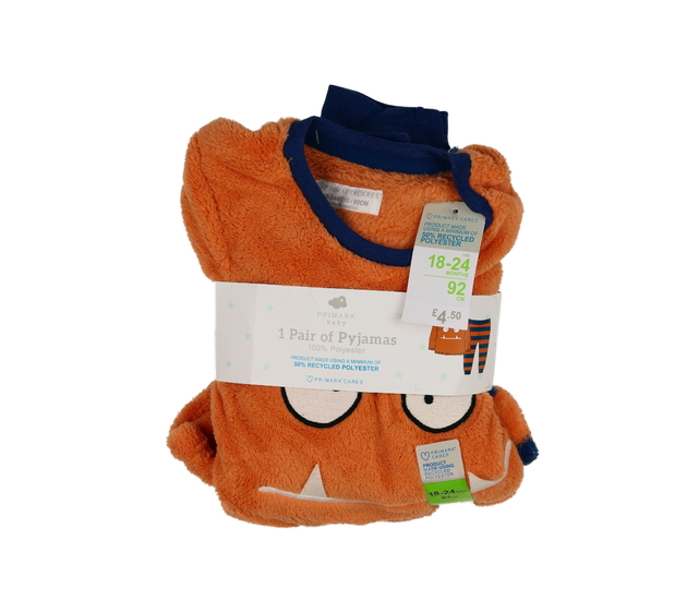Nové oranžové teplejší pyžamo Primark 