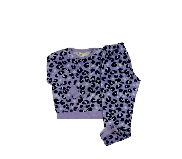 Fialové teplé vzorované pyžamo M&S