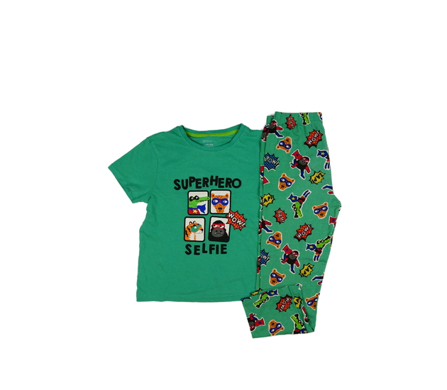Zelené pyžamo s hrdiny Primark 