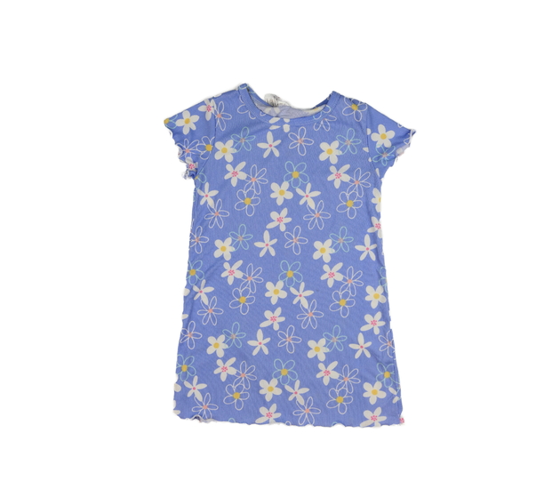 Modrá noční košilka s květinami 