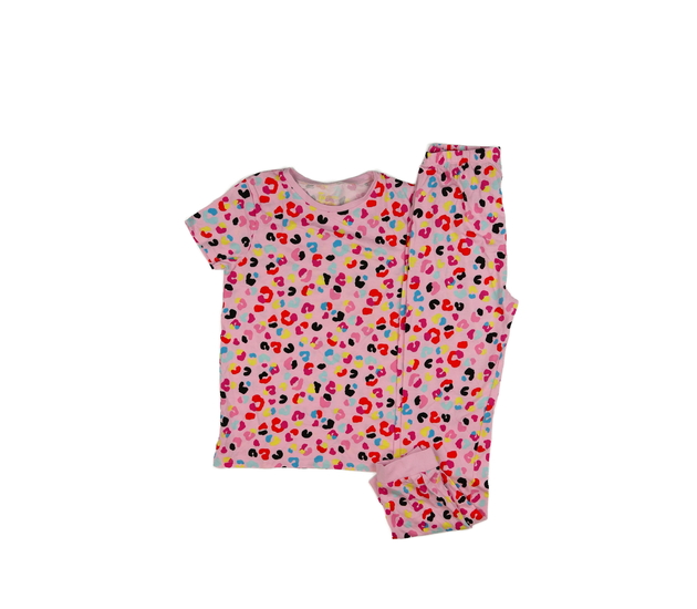 Růžové vzorované pyžamo Tu