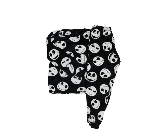 Černé fleecové pyžamo Ukradené Vánoce George