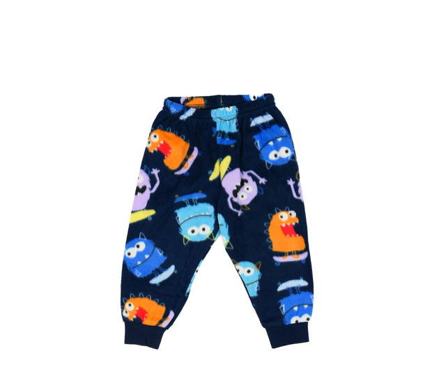 Modré pyžamové kalhoty s příšerkami 