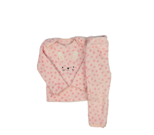 Růžové chlupaté pyžamo Nutmeg