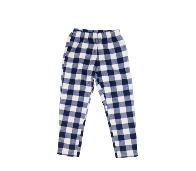 Modré kostkované pyžamové kalhoty
