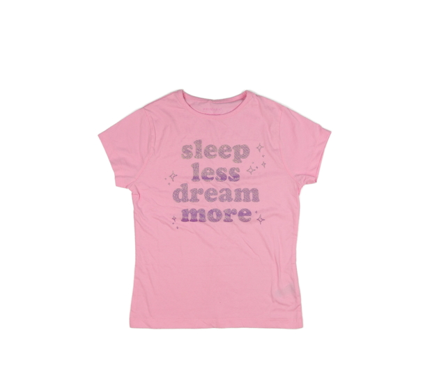 Růžové pyžamové triko s nápisem Primark 