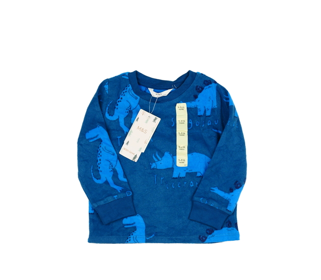 Nový teplý modrý pyžamový vršek M&S