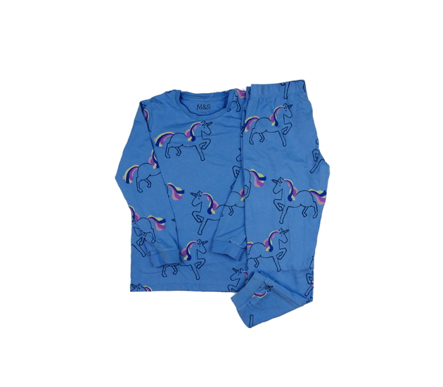 Modré pyžamo s jednorožci M&S