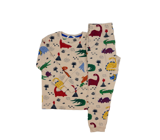 Hnědé dinosauří pyžamo M&S