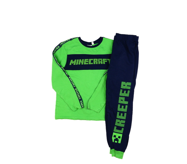 Zeleno-modré pyžamo Minecraft Primark 