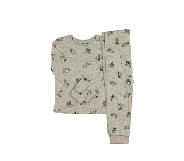 Šedé dinosauří pyžamo Tu 