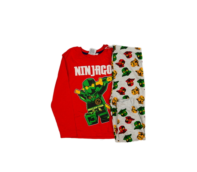 Červeno-šedé pyžamo Ninjago Primark 