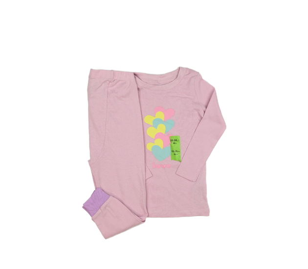 Nové růžové pyžamo se srdíčky Primark 