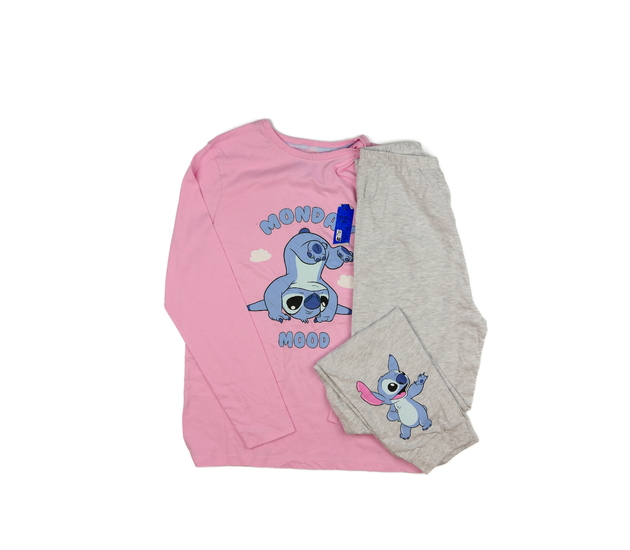 Nové růžovo-šedé pyžamo Stitch Primark 