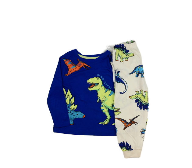Modro-krémové dinosauří pyžamo Primark 