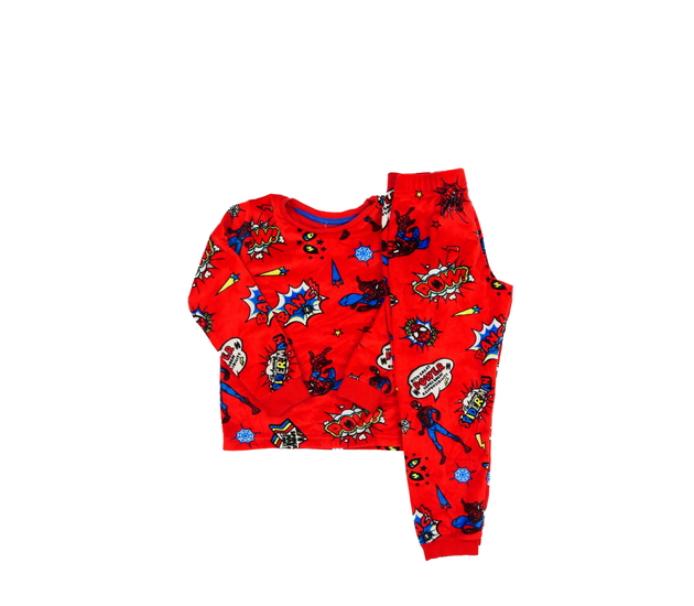 Červené hebké pyžamo Spider-man M&S