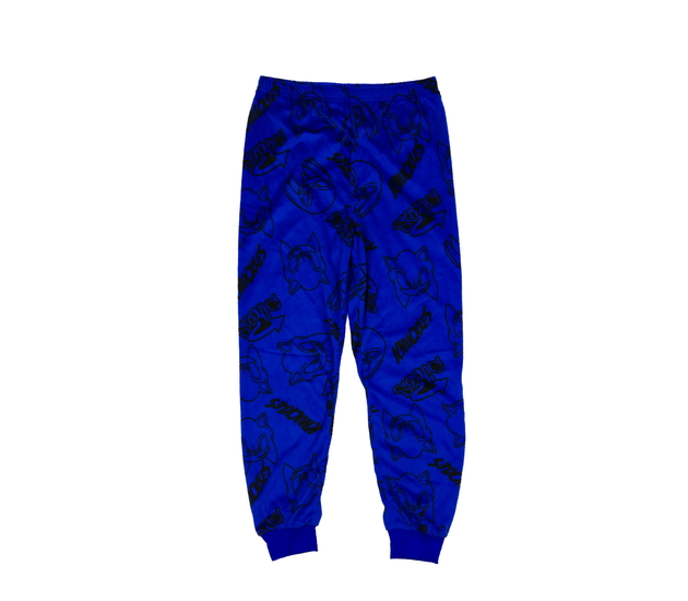 Modré hebké pyžamové kalhoty Sonic Primark 