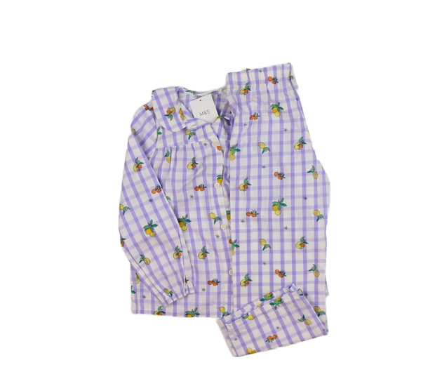 Nové kostkované bílo-fialové pyžamo M&S