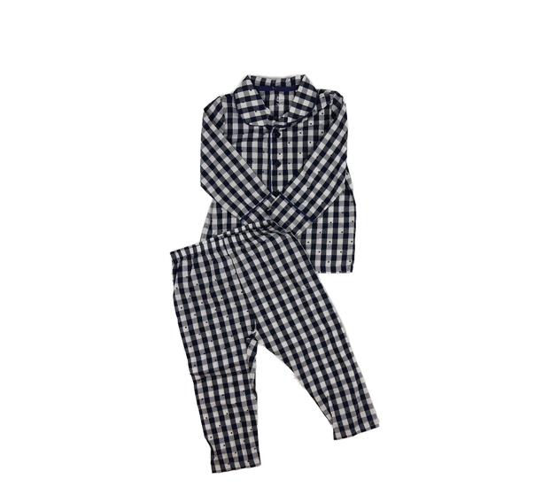 Modré kostkované pyžamo F&F