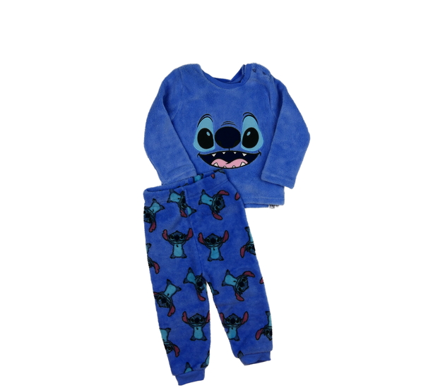 Modré teplé pyžamo Stitch Primark 