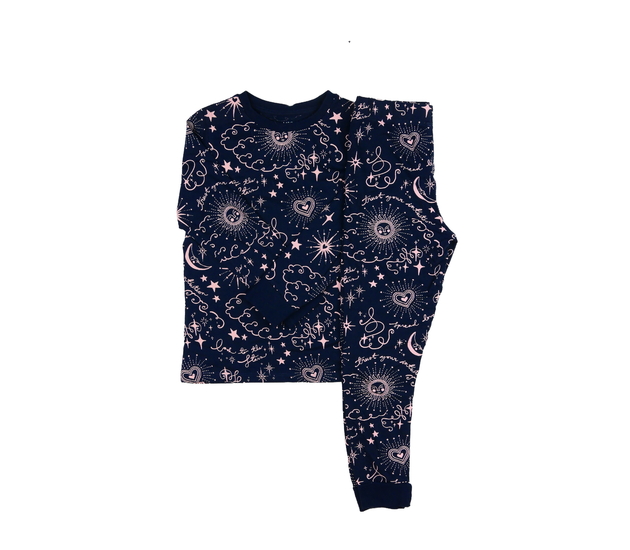 Modré pyžamo s růžovými detaily M&S