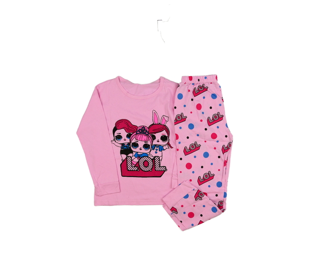 Růžové pyžamo s motivem LOL