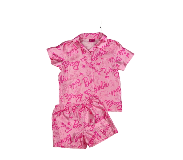 Růžové saténové pyžamo Barbie 