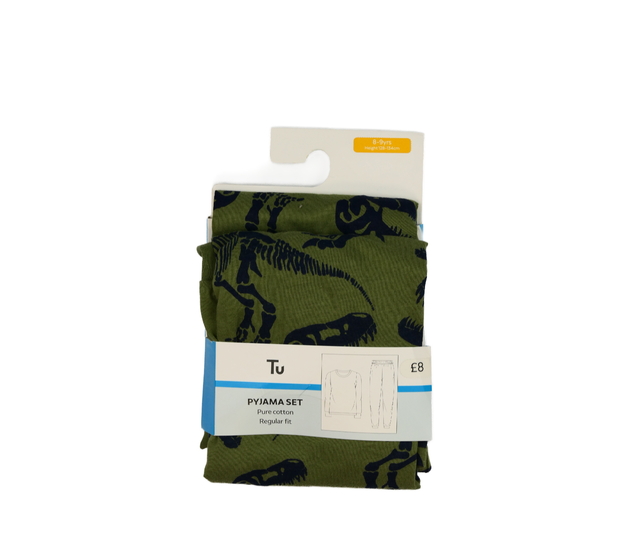 Nové zelené dinosauří pyžamo Tu 