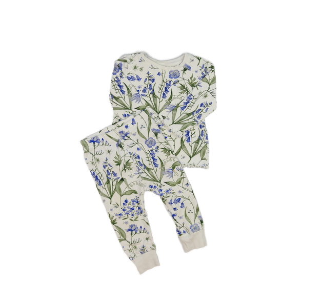 Krémové květinové pyžamo Next