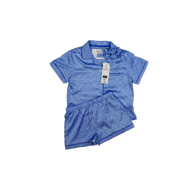 Nové modré saténové pyžamo s gumičkou F&F