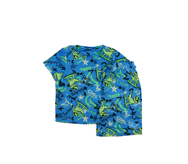 Modré pyžamo s dinosaury