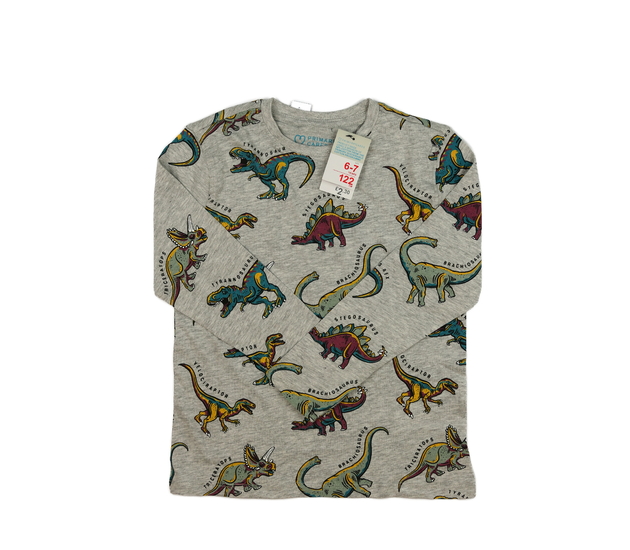 Nové šedé triko s dinosaury Primark 