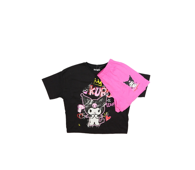 Šedo-růžové letní pyžamo Hello Kitty M&S