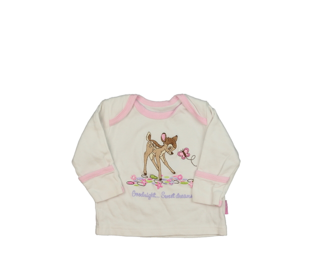 Bílo-růžové pyžamové triko Bambi George