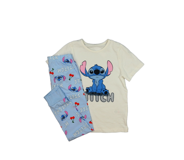 Bílo-modré pyžamo Stitch Disney George